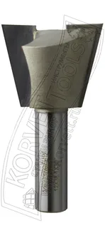 0303-38. Фреза пазовая ласточкин хвост D38,1 Н30 А14,3° TL69 Х12 — хвостовик 12 мм, диаметр 38.1 мм — артикул 0303-38