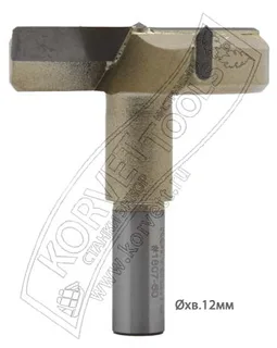 1807-60. 35-Фреза Форстнера твердосплавная D60 TL70 Z2 Х12 — хвостовик 12 мм, диаметр 60 мм — артикул 1807-60