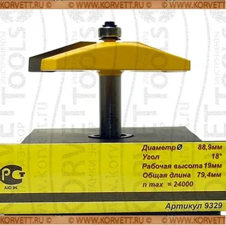 9329. Фреза фигирейная горизонтальная н/п D89х19, Х12 — хвостовик 12 мм, диаметр 89 мм — артикул 9329